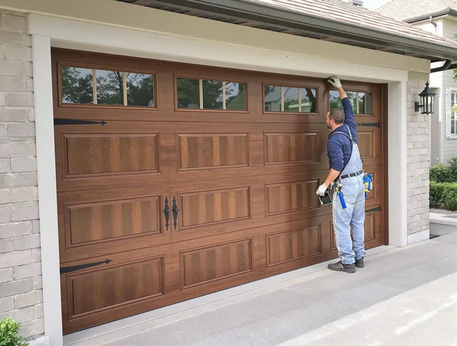 Custom garage door showcase by Fountain Garage Door Repair in Fountain