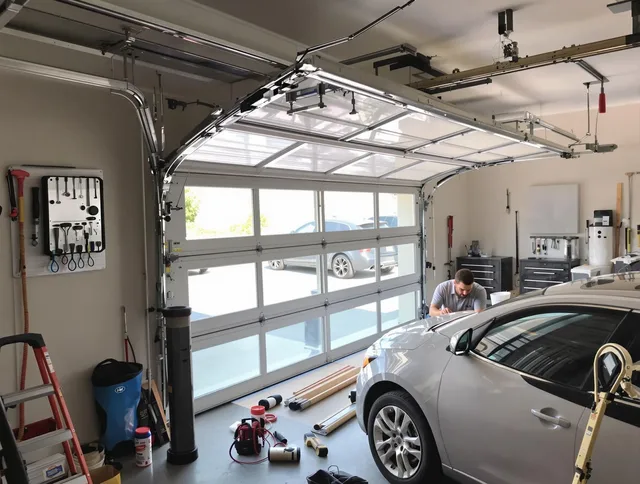 Garage door noise reduction service by Fountain Garage Door Repair in Fountain