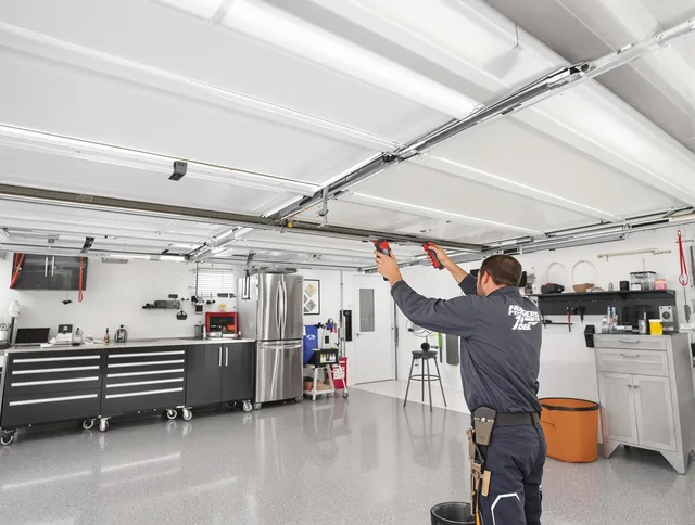 Overhead garage door repair service by Fountain Garage Door Repair in Fountain