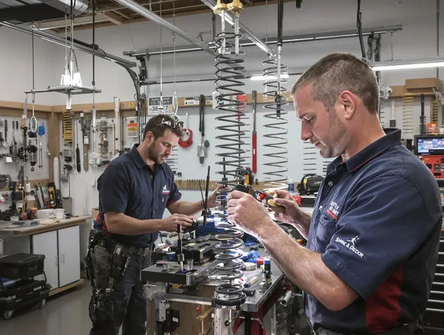 Garage door spring repair service by Fountain Garage Door Repair in Fountain